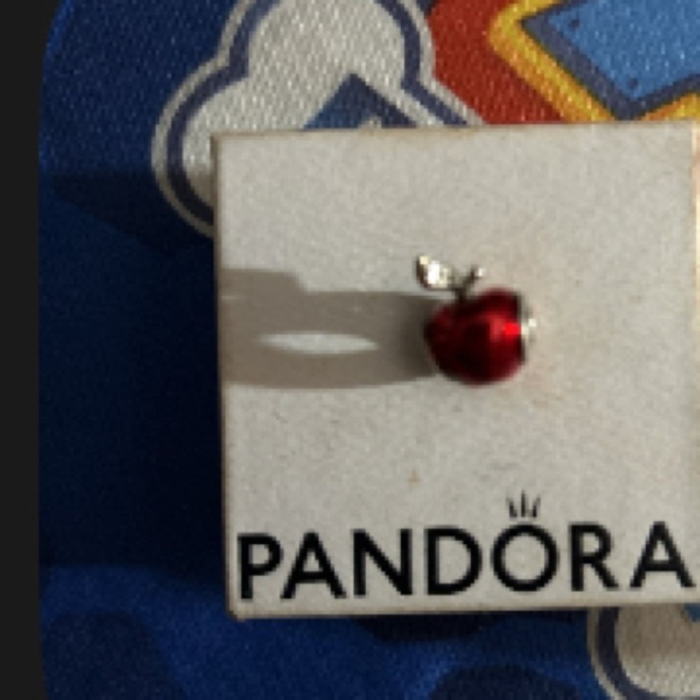 Pandora Red Apple Charm with Silver Stem